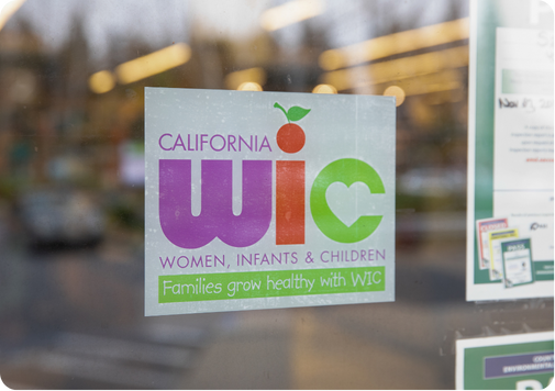 WIC decal on window