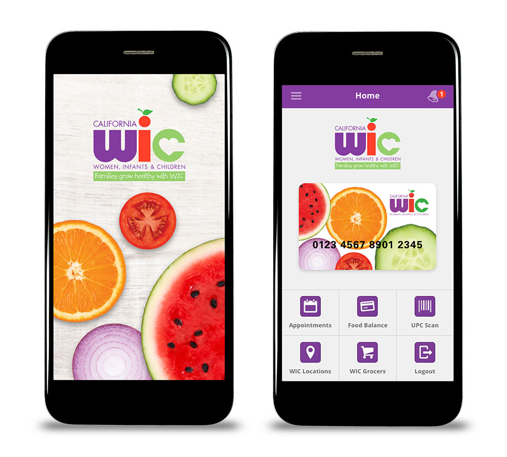 Screen shot of the WIC App
